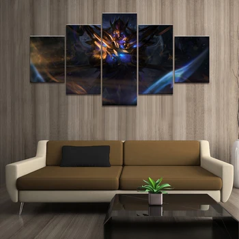 

5 Panel LOL League of Legends Zed Game Canvas Printed Painting For Living Room Wall Art Home Decor Picture Artworks Poster
