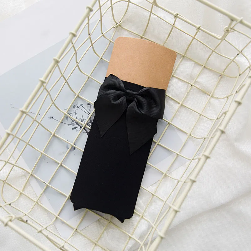 Модные носки с бантом, тонкие весенние бархатные Chaussettes Harajuku, короткие носки для девочек с большим бантом, женские Чулочно-носочные изделия, однотонные