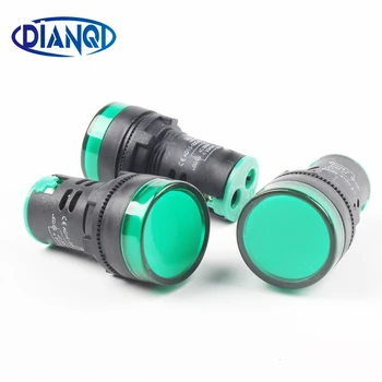 

Signal Lamp Light Waterproof ad16-22ds 22mm AC DC 12V 24V 110V 220V Green Bulbs 20mA button industrial wanrning