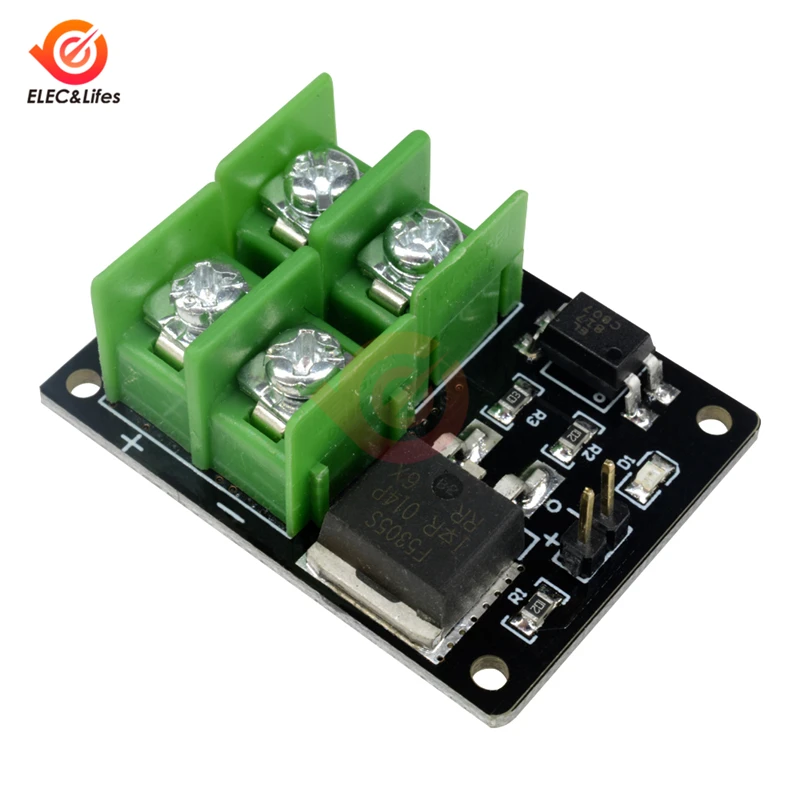 

3V 5V Low Control High Voltage Switch Mosfet Module For Arduino Connect IO MCU PWM Control Motor Speed Current 22A
