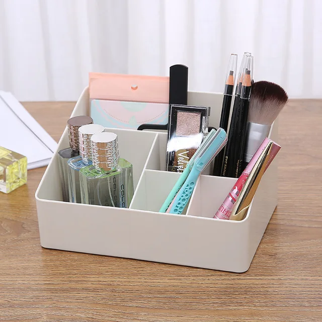 Simple Multi Color Cosmetics Storage Box Dressing Table Simple Multi Color Cosmetics Storage Box Dressing Table Desktop Plastic Stationery Skin Care Products Finishing