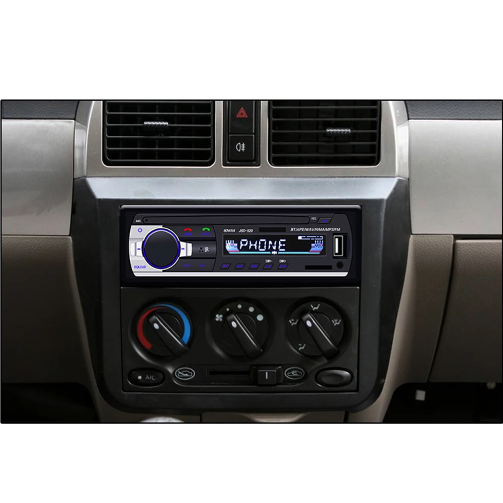 JSD 520 автомобиль радио 1Din Bluetooth авто Aux Вход SD USB аудио стерео MP3 в машине приемник