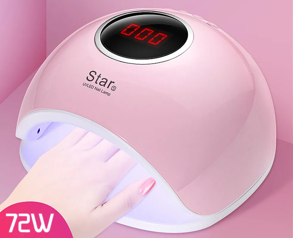 

Auto Sensing 72W UV Lamp for Nail Dryer 33pcs LEDs Nail Lamp Curing Gel Varnish with LCD Display UV LED Lamp Manicure Machine