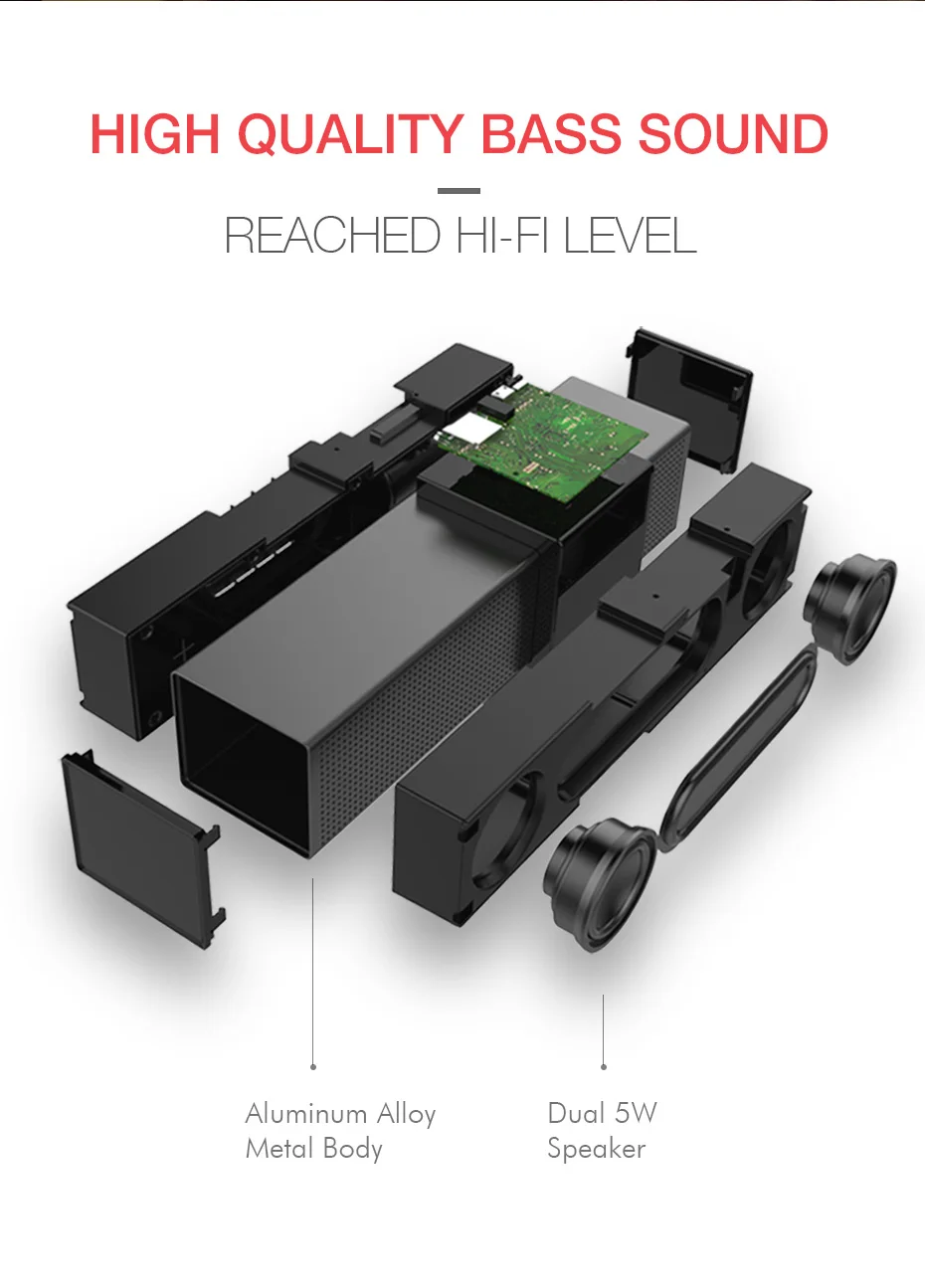 HAVIT портативный Bluetooth динамик 3D стерео звук беспроводной громкий динамик аудио плеер для телефона с дисплеем времени часы будильник M28