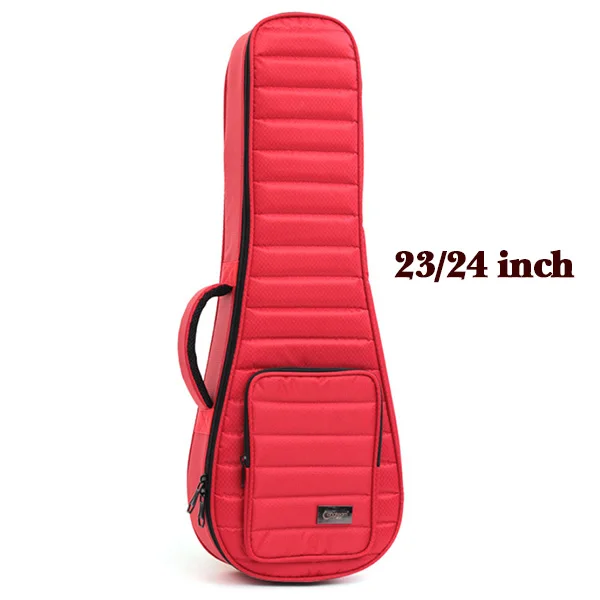 Red 23 inch Укулеле сумка очень толстая коробка рюкзак вертикальный край дизайн модные простые музыкальные рюкзаки 21 23 26 дюймов несколько размеров и цветов - Цвет: Red 23 inch