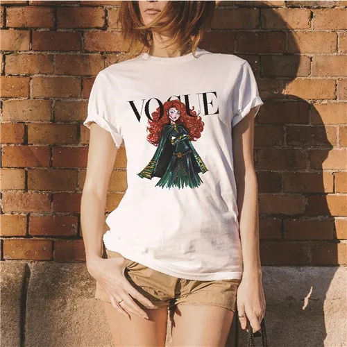 SexeMara женские футболки VOGUE с буквенным принтом модные летние женские футболки Повседневная хлопковая модная футболка с коротким рукавом - Цвет: XBK009-6-White