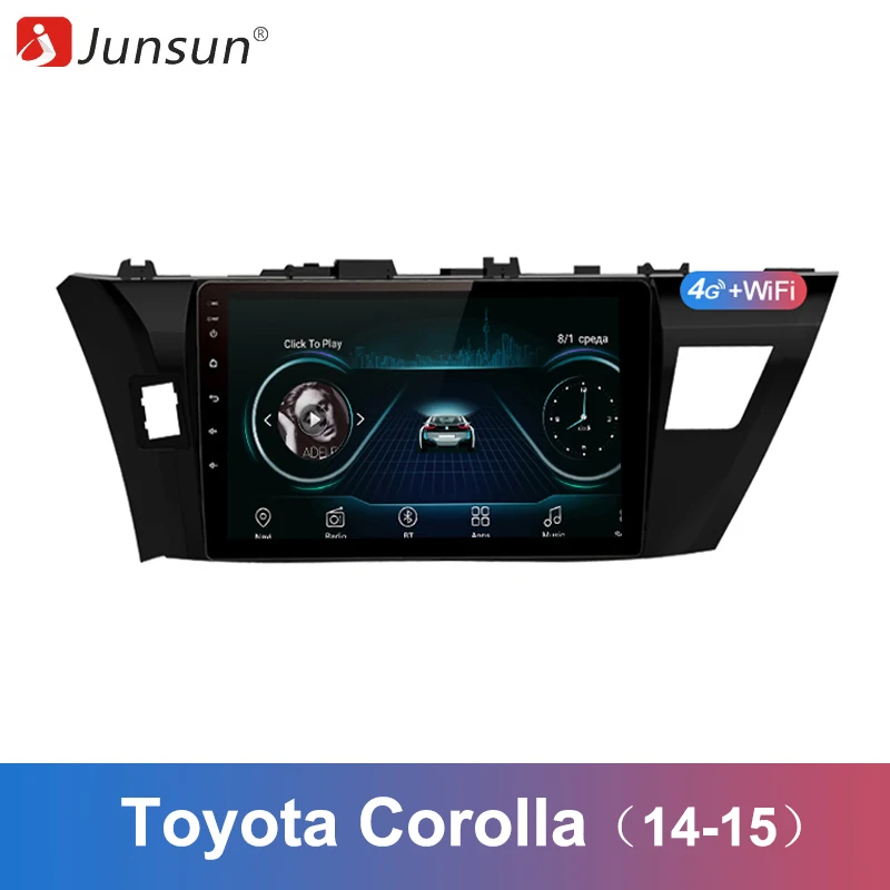 

Junsun 2 Din Multimedia Video Player Android 8.1 GPS Navigation Radio WIFI OBD2 For Toyota Corolla E180 2015 no DVD Slot