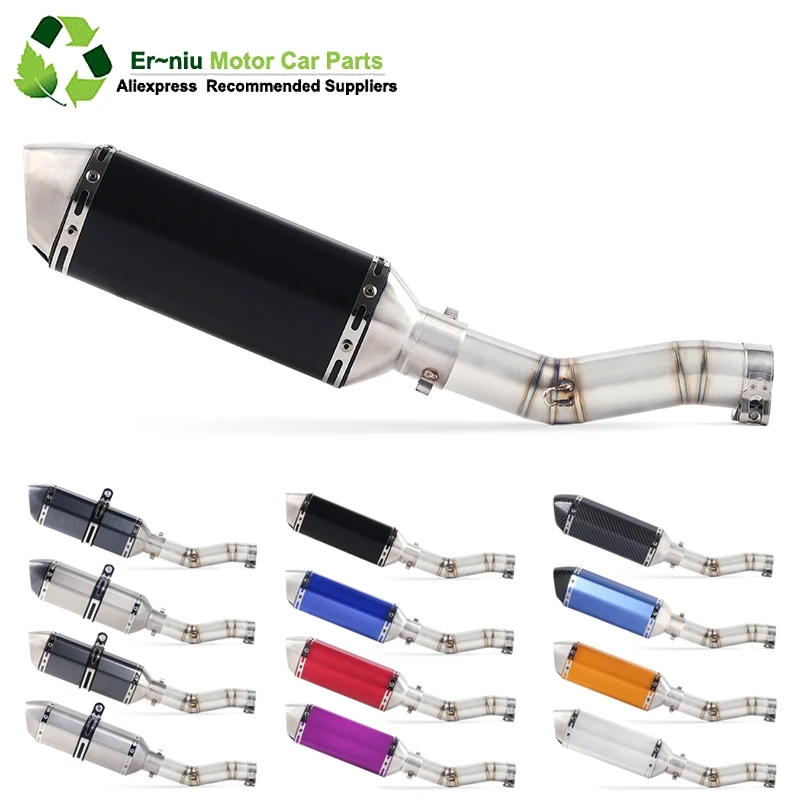 

K7 GSXR 600 750 GSXR700 GSXR750 Motorcycle Exhaust Muffler Middle Link Pipe Full System Slip On For Suzuki GSX R600 R700 R750 K7