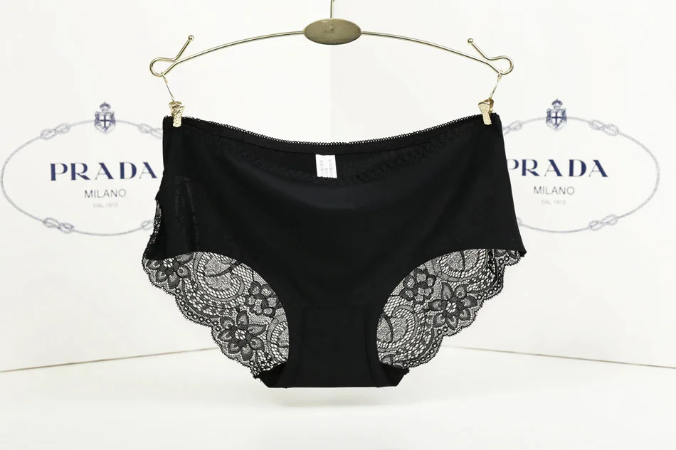 Women Sexy Lace Briefs Fabric Ultra-thin Comfort Underwear Seamless Panties for Women Underpants Cotton Lingerie Knickers  35