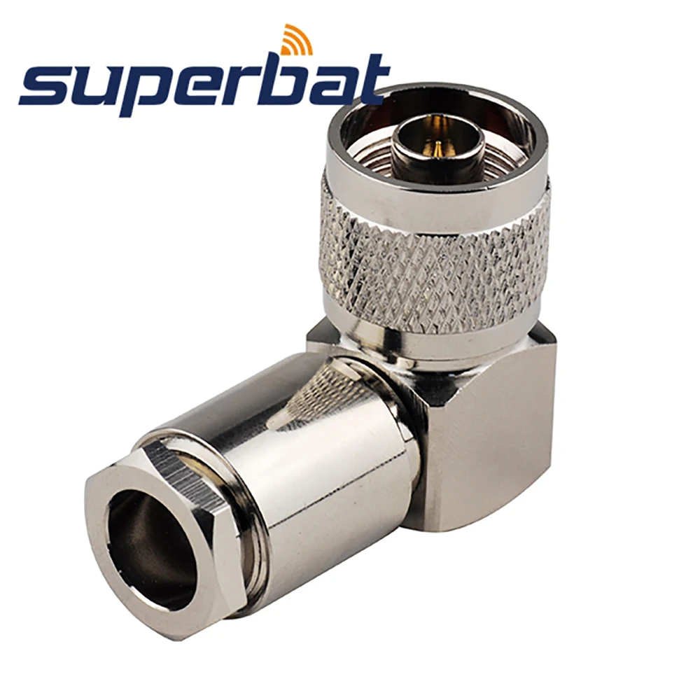 슈퍼배트 N 남성 클램프 직각 케이블 마운트 50옴 RF 동축 커넥터 RG213 RG8 LMR400 호환