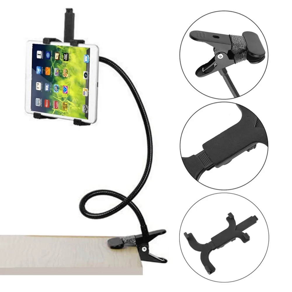 

Drop Shipping Flexible Portable 360 Rotating Clip Desktop Stand Lazy Bed Tablet Holder Stable Bracket Adjustable Mount For iPad