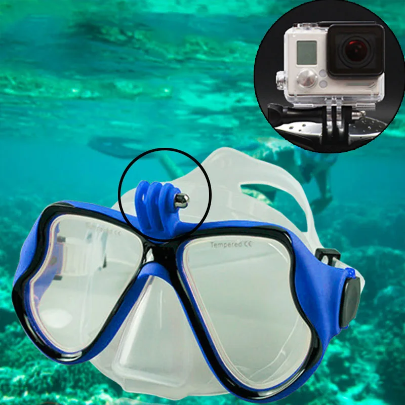 

Professional Diving Mask Goggles Wide Vision Watersports Equipment with Anti-fog Mascara De Buceo with Underwater Camera Holder