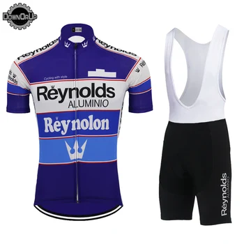 

Classic Retro cycling jersey set Blue Go pro cycling clothing Mtb jersey ciclismo ropa de hombre 2020 summer Triathlon Reynolds