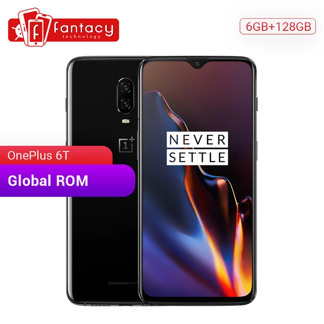 Первоначально Глобальный Встроенная память Oneplus 6 T 6 T 6 GB/8 GB 128 GB Snapdragon 845 Octa Core 6,41 "полный Экран 19,5: 9 20MP двойной Камера мобильного телефона