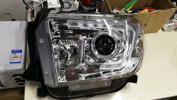 

FOR TOYOTA Tundra Head Lights 2014 -2015 year Silver Housing With LED bulb