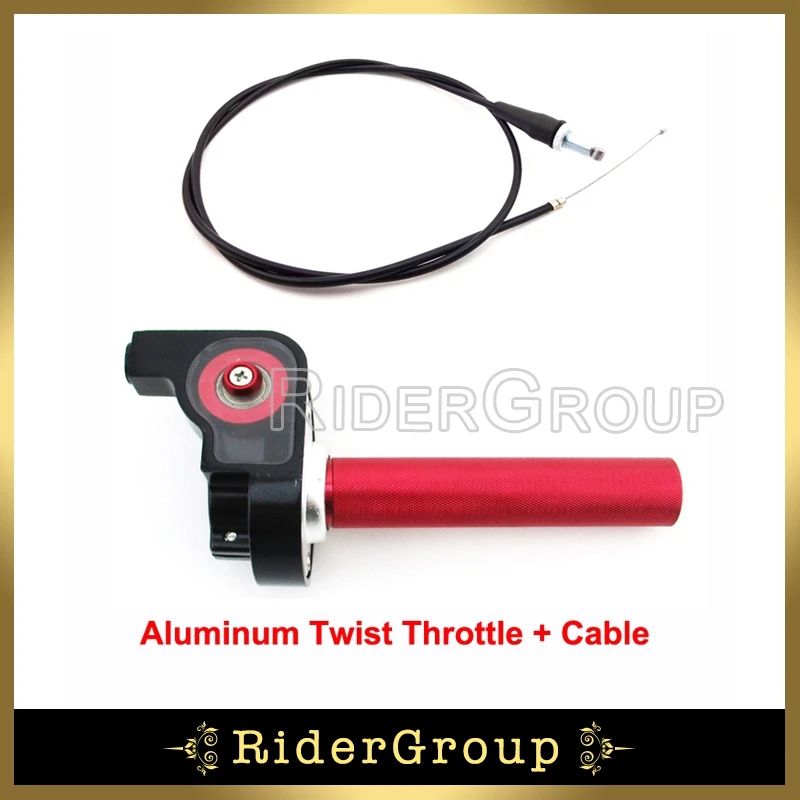 CNC Aluminum Twist Throttle With Cable For Kawasaki KX125 KX250 KLX110 Pit Bike