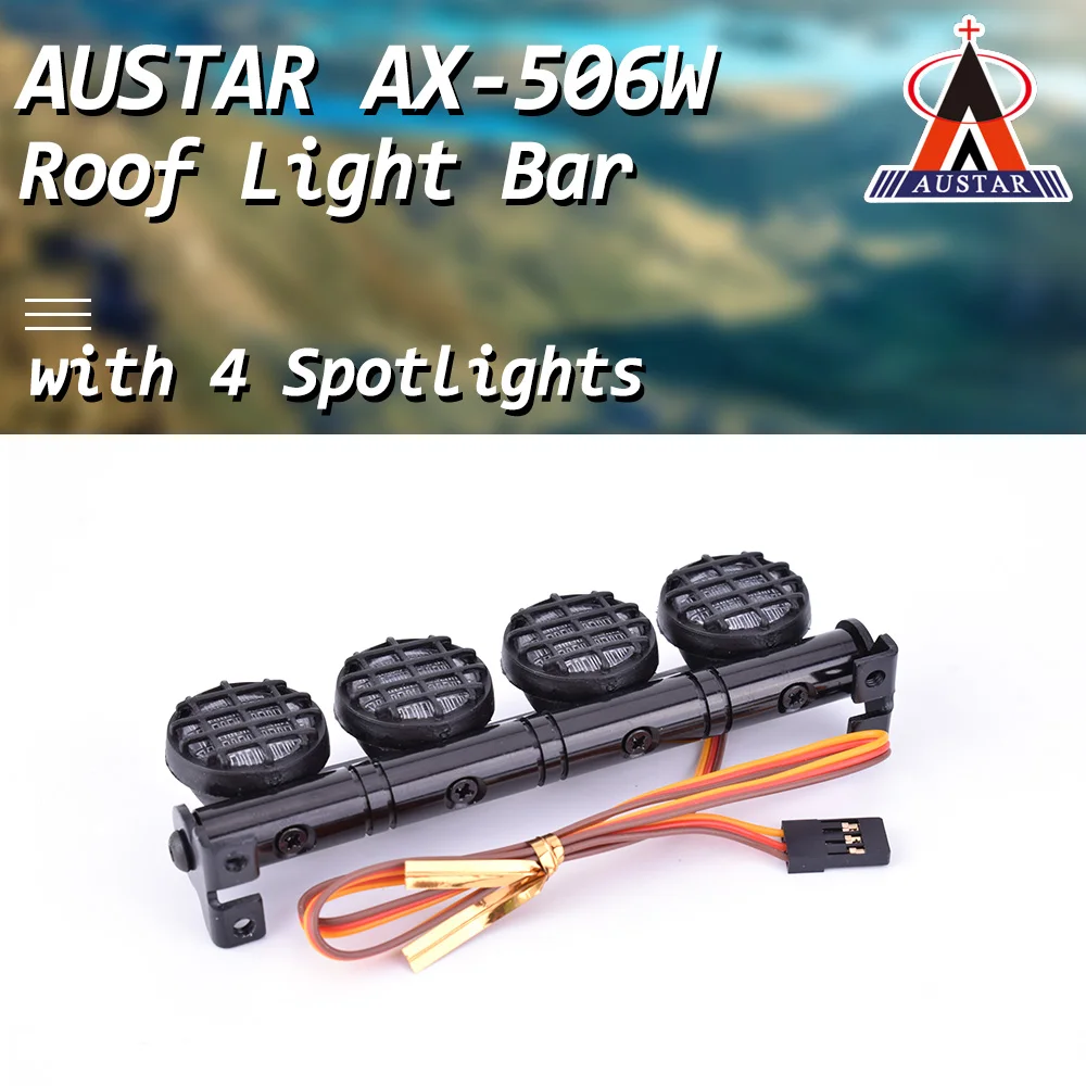 AUSTAR AX-506W яркий светодиодный светильник на крыше 4 Точечный s для 1/10 1/8 RC Car HSP TAMIYA CC01