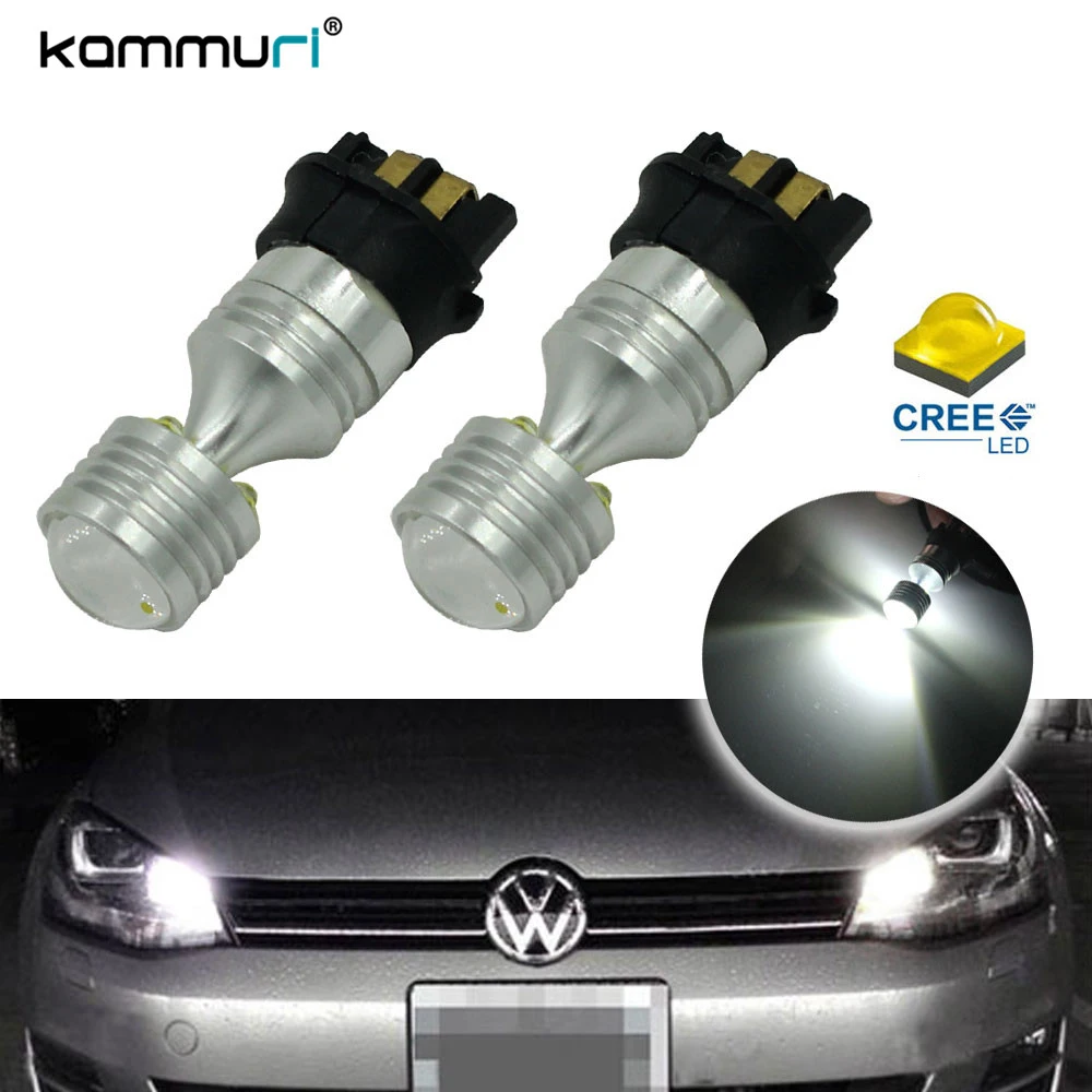 KAMMURI PW24W LED Daytime Running Light DRL Replacement Bulb for VW