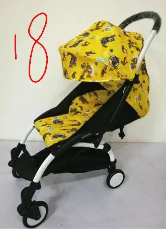 Детские коляски Аксессуары 175 градусов обновлен Yoya babyyoya коляски капюшон и матрас крышкой солнца и подушки сиденья набор - Цвет: cartoon yellow