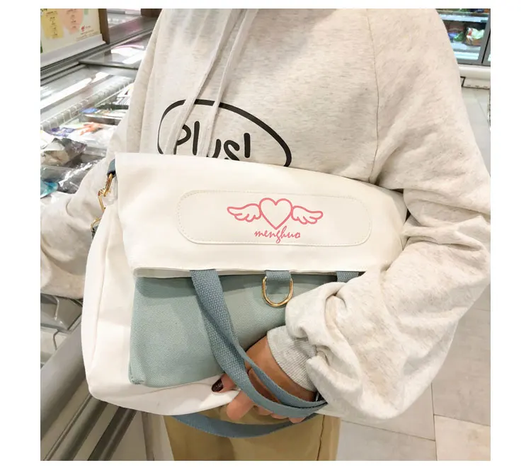 Menghuo New Leisure Canvas Backpack Women School Bookbag Female Large Space Casual Panelled Travel Bag Backpack Laptop Mochilas_19