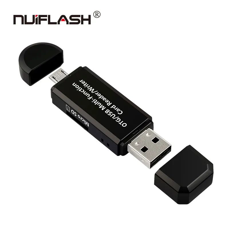 Карты памяти Nuiflash считывающее устройство Micro USB OTG к USB 2,0 адаптер SD кард-ридер для Android телефон планшетный ПК
