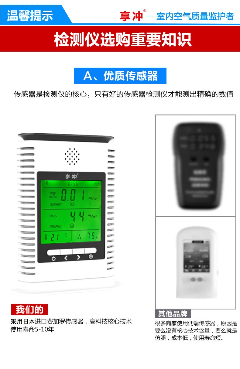Детектор формальдегида обнаруживает HCHO TVOC в реальном времени, запись тестирования, анализ, зарядка через usb, монитор, качество воздуха для домашнего офиса