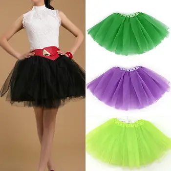 

Fashion Women Girl Tulle Tutu Mini Organza 3 layere Party Skirt underskirt