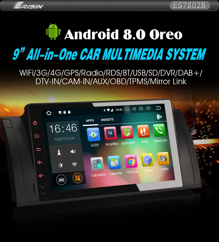 Cheap Erisin ES7802B 9" Android 8.0 Octa core 4G RAM Car DVD GPS Radio DVR DAB+ DVD For BMW 5er E39 E53 X5 M5 14 Cheap Erisin ES7802B 9" Android 8.0 Octa core 4G RAM Car DVD GPS Radio DVR DAB+ DVD For BMW 5er E39 E53 X5 M5 14