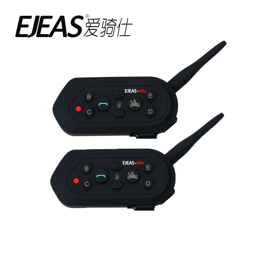 EJEAS 2 шт. E6 1200 м BT мотоцикл для 6 мотоциклистов подходит полного лица VOX гарнитура