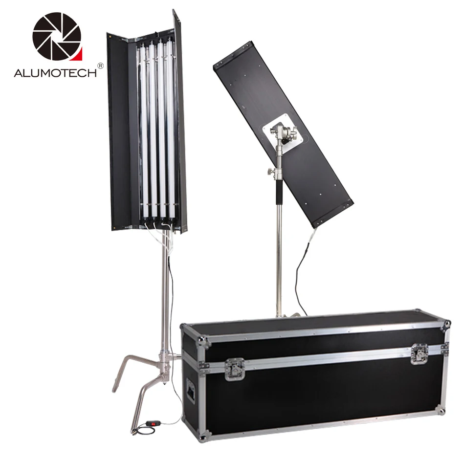US $2.998.75 ALUMOTECH Dimming DMX Pro LED Kino Tubes 50WX8 220V 26006000KCStandX2 No Need BallastCase For Studio Photography Lighting