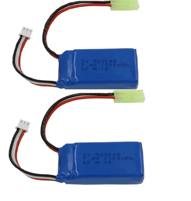 

2PCS 7.4V 1100mAh 25C 2S Lipo Battery for 9300/9301/9302/9303/9303-1 1/18 Rc Car Parts Lipo battery 923048