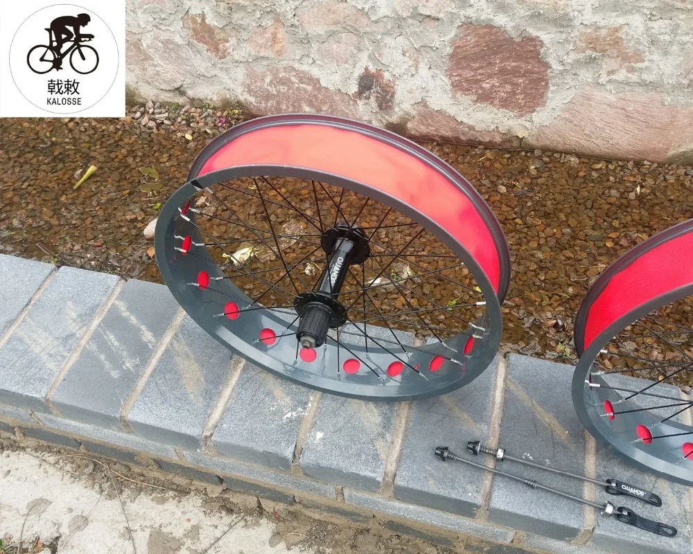 Top Kalosse   36 Holes Children bike wheel  Adluts   Fat bike wheels   F135/ R190mm hubs   20*4.0  tires ,7/8/9S cassette 2