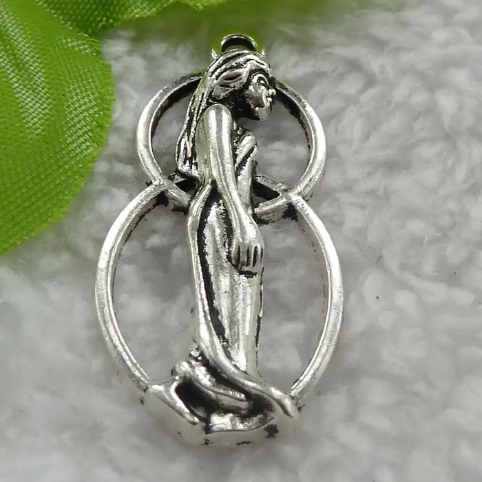 100 pieces antique silver goddess charms 38x19mm 1398in Charms from