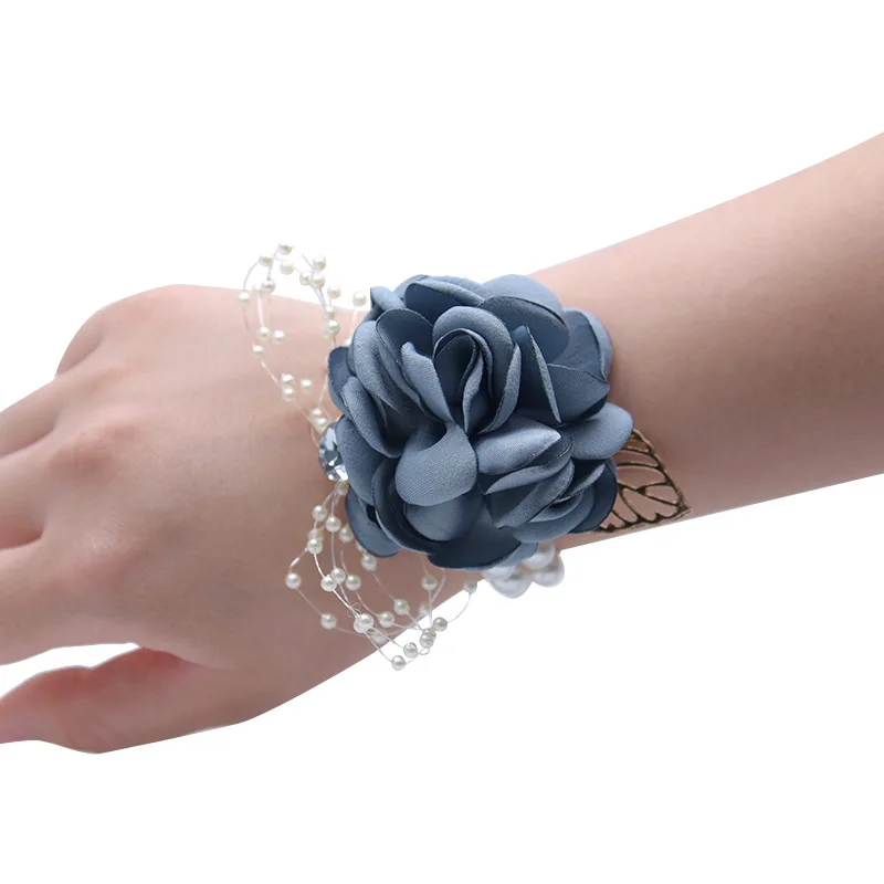 Corsage Bracelet Hand Wrist Flower Purple Wrist Corsage Pearls Bridemaids Accessoirs Corsage Wrist Band Wedding Flower Bracelet