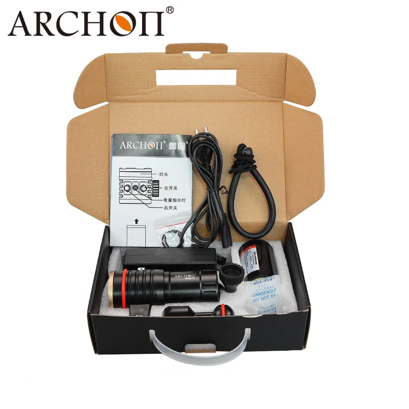 Светодиодный фонарик Archon DM20II/WM26II COB CRI95 для дайвинга 6000 люмен подводный видео