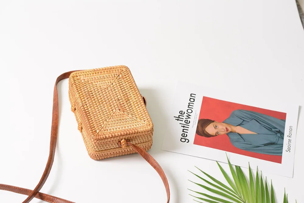 rattan straw bag summer beach bag shoulder bag 10