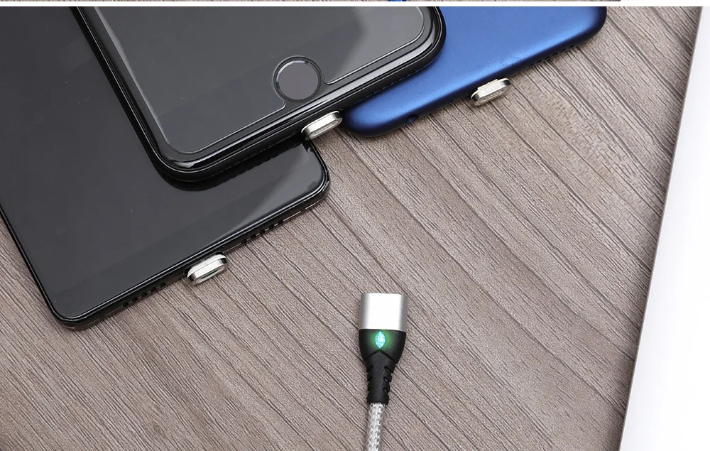 A.S Magnetic USB Cable for iPhone Cable XS Max XR X 8 7 6 Plus 6S 5 iPad Mini Fast Charging Cable Mobile Phone Charger Cord Data