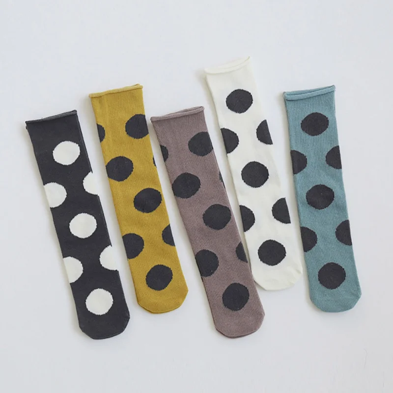 

Baby Girl Cute Socks Polka Dot Print Cotton Long Socks Party Infant Children Soft Crib Leg Warmer Spring Summer Kids Socks