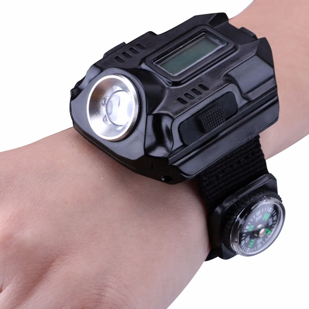 Outdoor Travel LED Waterproof Indicator Shows Rechargeable Watch Flashlight Survival Tool Gifts Camping Hiking Compasses Outdoor Travel LED Waterproof Indicator Shows Rechargeable Watch Flashlight Survival Tool Gifts Camping Hiking Compasses