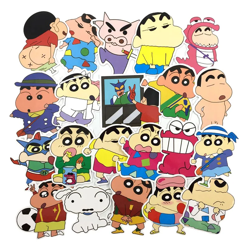 50 шт./компл. Kawaii Crayon Shin chan мультфильм DIY граффити наклейки для ноутбука мотоцикл
