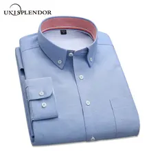 Новое поступление, мужские рубашки с длинным рукавом, весна-осень, Хлопковая мужская рубашка, Мужская одежда, однотонная тонкая Новая мужская рубашка YN10397