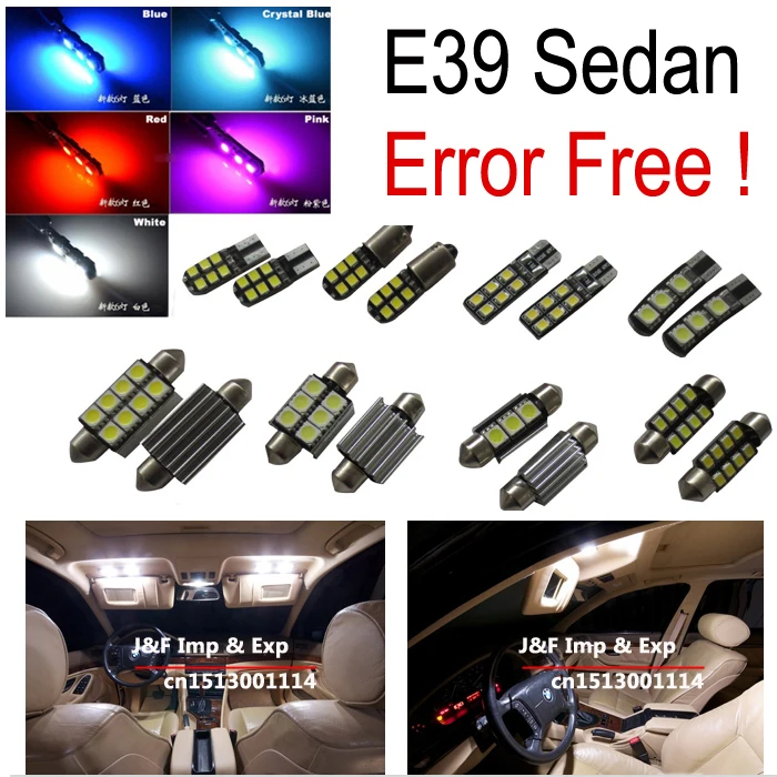 

21pc canbus no error E39 LED Interior dome map Light Kit for E39 5 series 520 535 525i 528i 530i 540i M5 Sedan