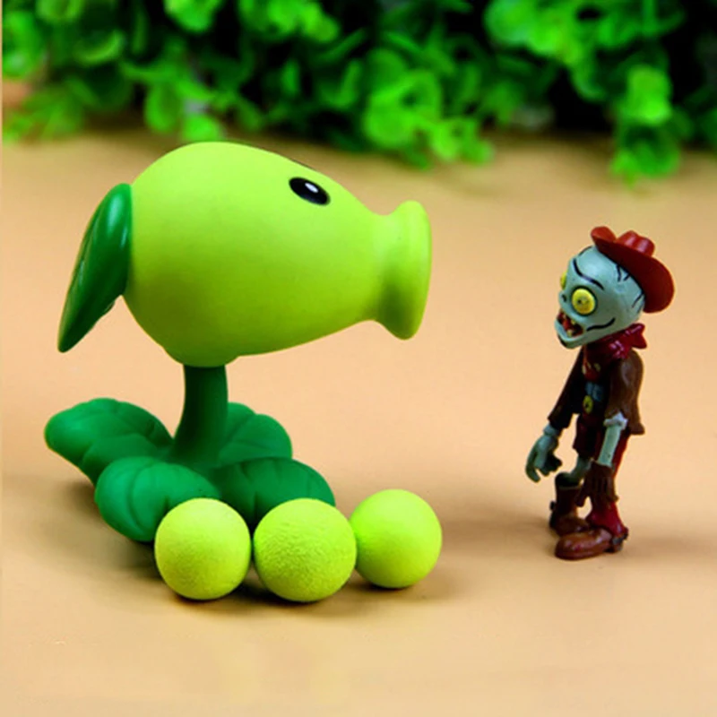 Растения против Зомби Peashooter ПВХ фигурка игрушка Интерактивная красная Детская