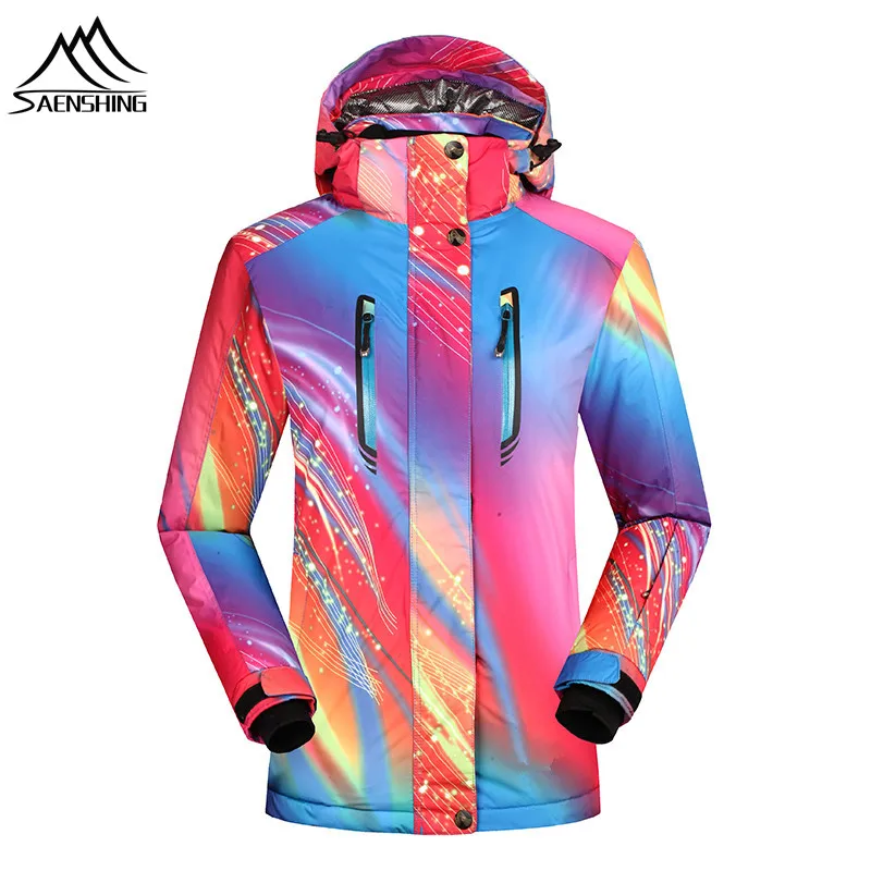 

Saenshing Women ski jacket Waterproof 10000 Winter warm snowboarding jackets breathable outdoor skiing snow jacket ski clothes