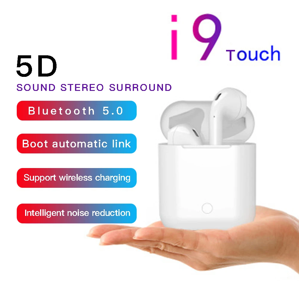 

I9S Touch Wireless Bluetooth Earphones Portable Bluetooth 5.0 Mini Invisible HD Stereo Sports Headsts For Xiaomi Mobile Phone