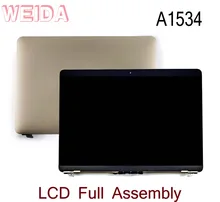 WEIDA 95% New LCD 12″ For Macbook Retina A1534 Display Touch Screen Full Complete Assembly Replacement A1534 Gold/Silver/Grey