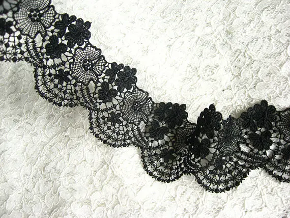 vintage black lace trim