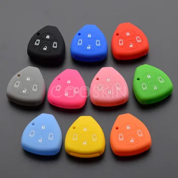 

Silicone Rubber car key cover case cap set bag for Toyota repair MPV 4 buttons remote control protector shell 100pcs/lot