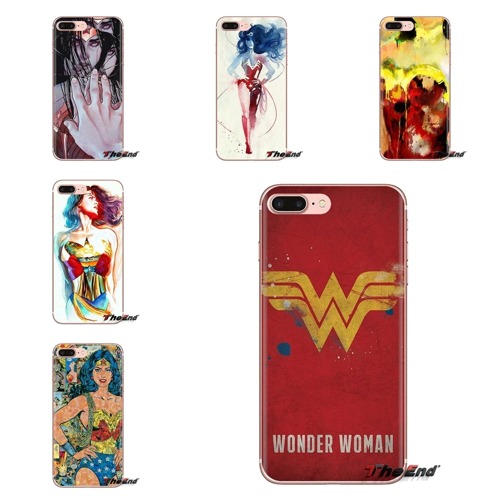 

For Huawei G7 G8 P7 P8 P9 P10 P20 P30 Lite Mini Pro P Smart Plus 2017 2018 2019 Wonder Woman hero Soft Transparent Cases Covers