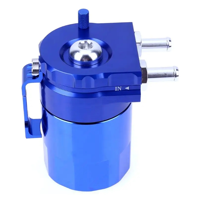 

Baffled Universal Aluminum Car Oil Catch Can Reservoir Tank Auto Oil Catch Can Fuel Tank With Breather Filter